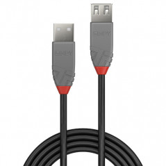 Lindy 36700 cavo USB 0,2 m USB 2.0 USB A Nero, Grigio