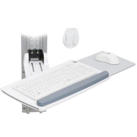 Ergotron Neo-Flex - Piattaforma tastiera/mouse - scorrevole - montaggio a parete - bianco