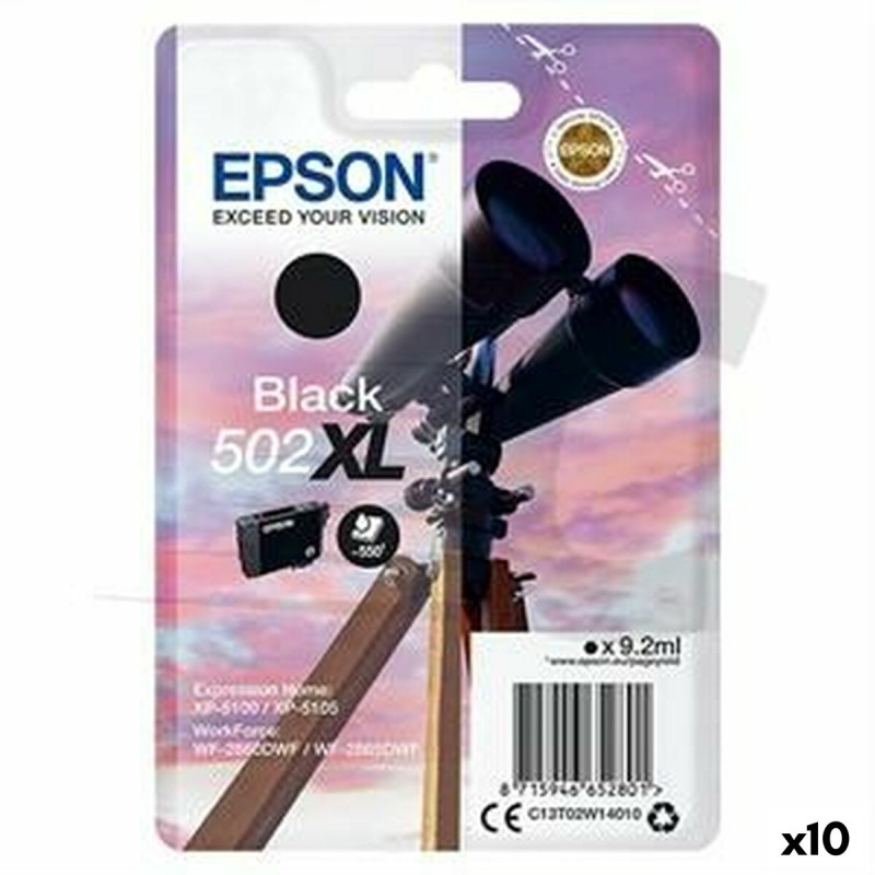 Cartuccia ad Inchiostro Originale Epson 502XL Nero (10 Unità)