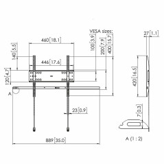 Supporto TV Vogel's 7045000 55" 50 kg