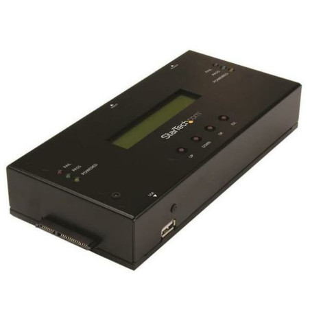 StarTech.com Duplicatore ed Eraser Standalone 1:1 per Hard Disk HDD/SSD SAS e SATA con funzione Clone - Display LCD - Conforme